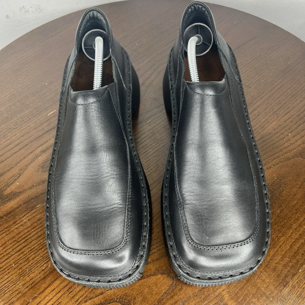Naot Shoes Women's 42 UK / 11 US Black Leather Comfort Loafer‎ Slip On Platform